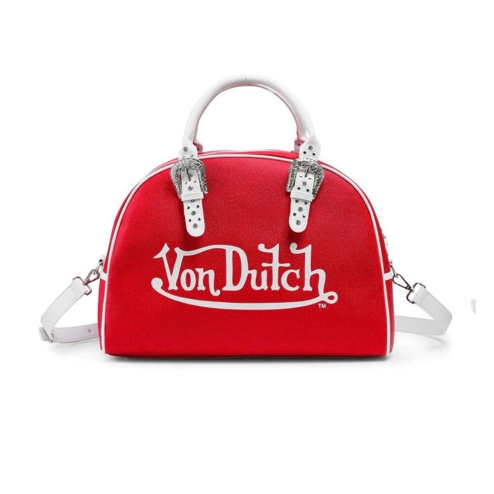 Von Dutch Large Duffle Bowler Bag Y2K